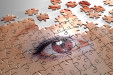 Image: unfinished puzzle depicting an eye