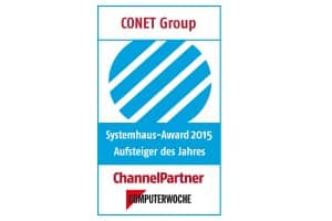 CONET: Aufsteiger des Jahres - Systemhaus-Awards 2015 von ChannelPartner und COMPUTERWOCHE