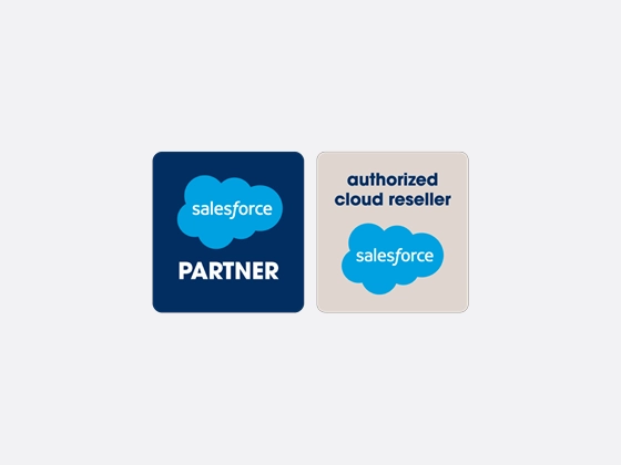Salesforce Partner und Authorized Cloud Reseller Logos Logos des Salesforce Partners und Authorized Cloud Resellers.