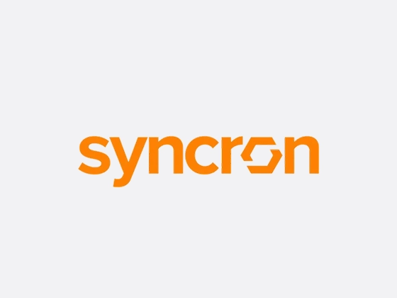Syncron Logo Logo des Unternehmens Syncron.