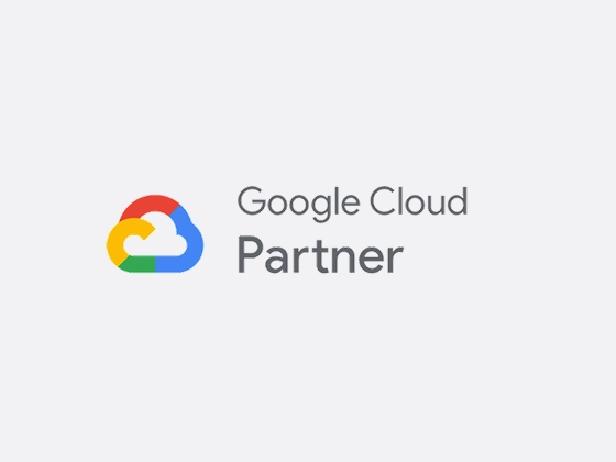Google Cloud Partner Logo Logo des Google Cloud Partners mit bunter Cloud-Grafik.