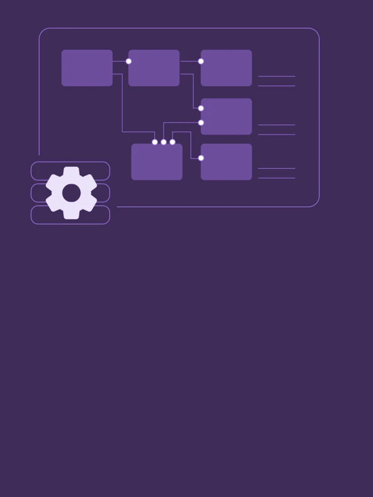 Illustration zur Entwicklung einer Plattformstrategie mit vernetzten Systemen und Datenarchitektur