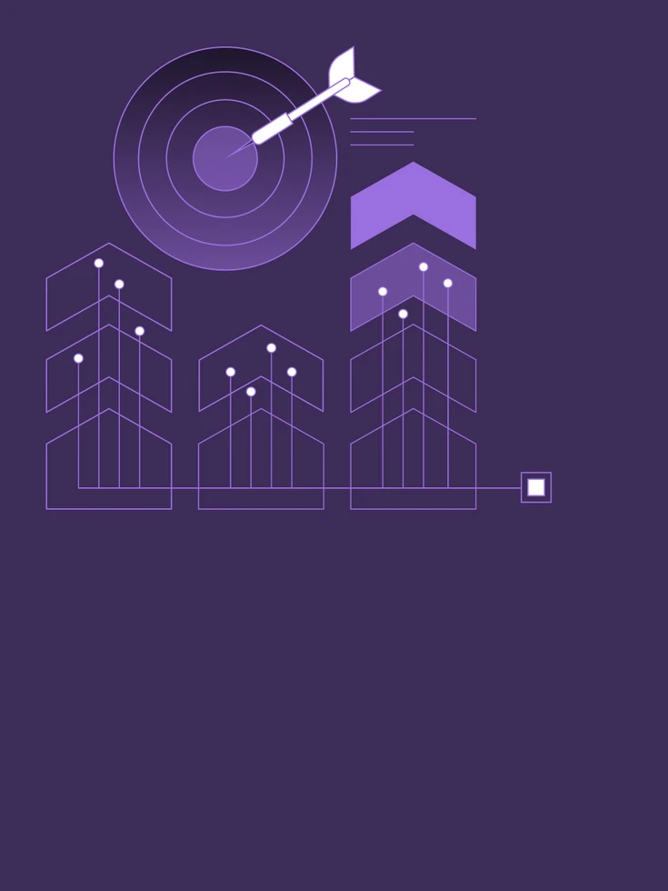 Illustration Strategie und Transformation – digitale Roadmap und Zielbildentwicklung